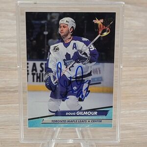 Doug Gilmour Toronto Maple Leafs 1992 93 Fleer Ultra Signed Hockey Card